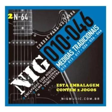 Imagem de Encordoamento De Guitarra Nig Duplo 2n64 010-046 12 Cordas