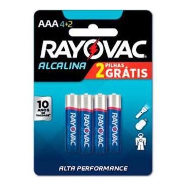 Imagem de Pilha AAA Palito Alcalina c/ Pague 4 Leve 6un - Rayovac 