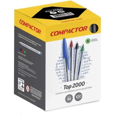 Imagem de Caneta Esferográfica TOP 2000 Preta Ponta Média Caixa com 100 Unidades