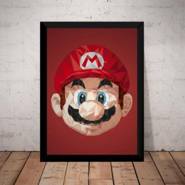 Imagem de Quadro Decorativo Arte Super Mario Bros Poster Moldurado - Fanarte