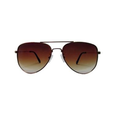Imagem de Oculos de Solar UV400-R Feminino Estilo Aviador    - Pop, Marrom