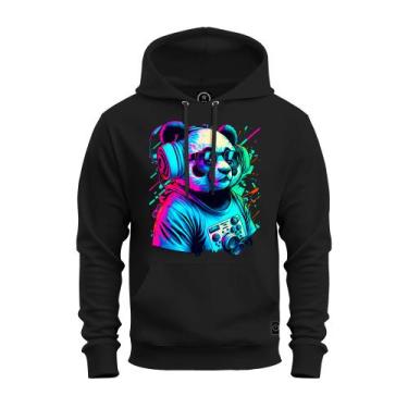 Imagem de Moletom Blusão Inverno Canguru Confortável Tecido Macio Panda Show - N