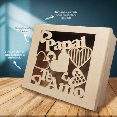 Imagem de Caixa MDF Presente Aniversario Dia dos Pais 23x19x8 - Expresso da Made