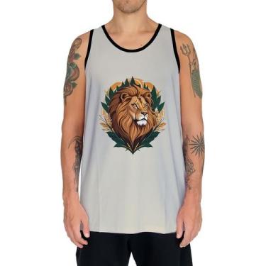 Imagem de Camiseta Regata Leão Rei da Selva Savana Rosto Estampa HD 2 - Enjoy Sh