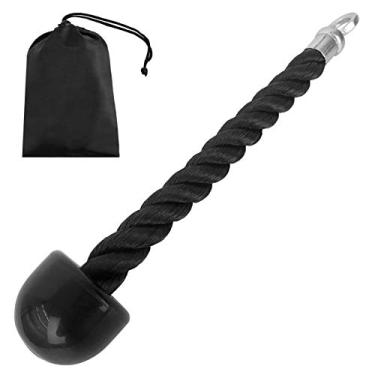 Imagem de Corda de Tríceps, Força de Tração de até 2.200 Lb para Treinamento, Corda de Puxar para Baixo, Acessório de Cabo Antiderrapante de 27 Polegadas, Corda de Ginástica, Acessório