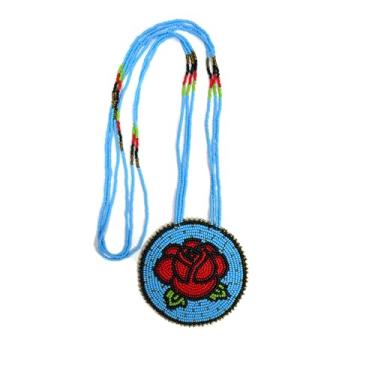 Imagem de Colar em camadas de contas estilo nativo americano – Colar de contas ucraniano, colar de contas de semente feito à mão, colar tribal étnico com contas #1, Free size, Vidro, Sem Pedra Preciosa