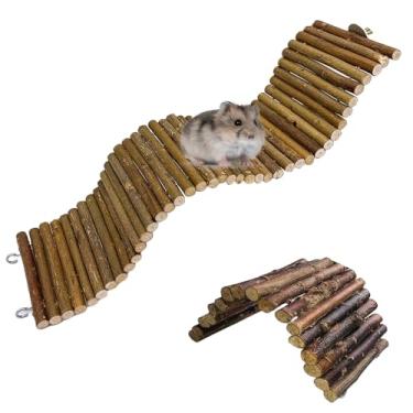 Imagem de Pontes Suspensas Longas Rat Bendy, Ponte de Hamster, Escada de Madeira, Dobrável, Túnel Flexível, Porquinho da Índia para Escalar, Escadas, Brinquedos para Roedores, Mouse, Porco-espinho, Chinchila (2 peças)