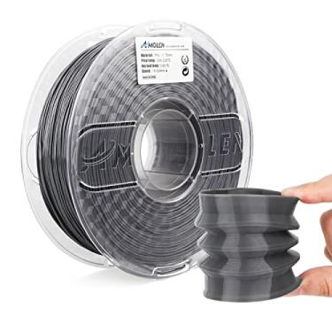 Imagem de AMOLEN Filamento de Impressora 3D Tpu 1,75 Mm, Filamento de Impressão 3D Macio e Flexível Suporta Alta Velocidade, Carretel de 1 Kg (2,2 Libras), Cinza