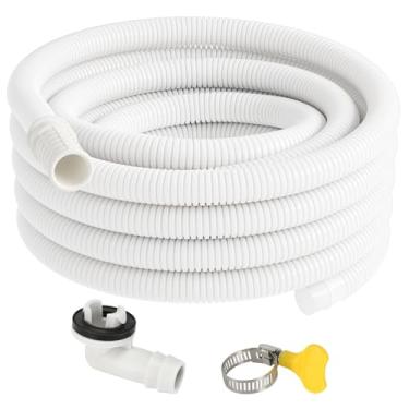 Imagem de BEWAVE Kit de mangueira de drenagem de ar condicionado, tubo de drenagem durável universal para mini bomba de calor sem dutos AC dividida, máquina de lavar louça, 6 m