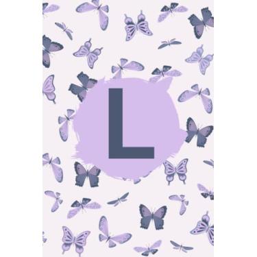 Imagem de L: Personalized Monogram Initial Butterfly Notebook
