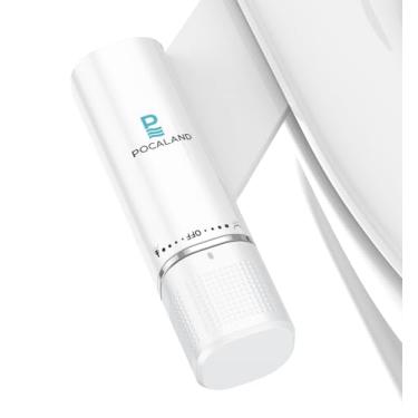 Imagem de Acessório de bidê ultrafino de 2 peças, lavagem posterior e feminina (bocais duplos retráteis), acessório de bidê não elétrico para assento de vaso sanitário, pressão de água fria fresca ajustável,