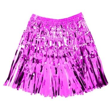 Imagem de Saia De Carnaval Havaiana Metalizados Pink 40cm