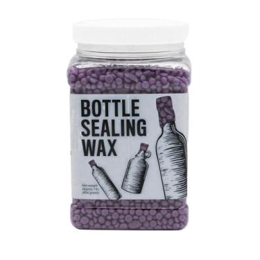 Imagem de Blended Waxes, Inc. Cera de vedação de garrafas, contas de lacre de cera pastilha para vedação de garrafas de vinho, cerveja e licor, vedações entre 25-30 garrafas, 450 g, roxo