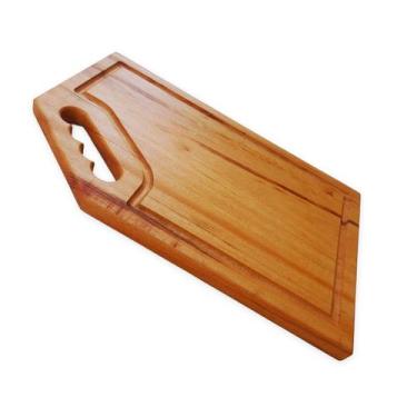 Imagem de Tabua De Carne Churrasco Corte Cozinha Gourmet Madeira Maciça Garra - 