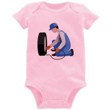 Imagem de Body Bebê Borracharia - Foca na Moda, Rosa bebê, P
