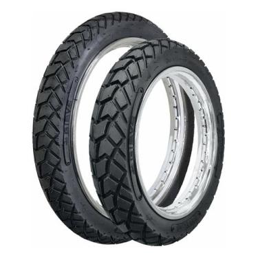 Imagem de Par Pneu Gibys Bytrail 90/90-19 dianteiro 110/90-17 Traseiro Para Moto