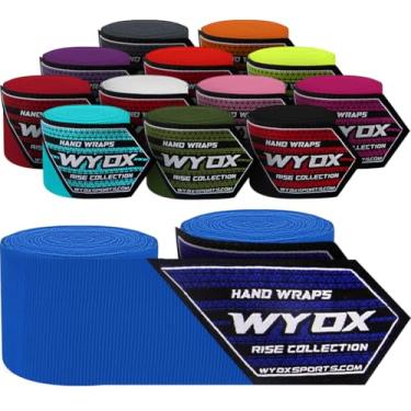 Imagem de Bandagens WYOX ǀ Bandagens Premium de 3M para Boxe, Muay Thai, Kickboxing e MMA ǀ Luvas Internas Unissex com Proteção Perfeita para (Pair of 1, Azul, 4)