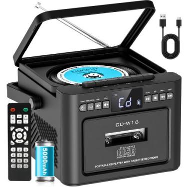 Imagem de Boombox Gradio Recarregável com Bluetooth e Leitor de CD e Cassete