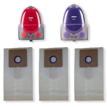 Imagem de 3 Saco Coletor Refil de Papel Descartável para Aspirador de Pó Arno Booly Cartucho Bag
