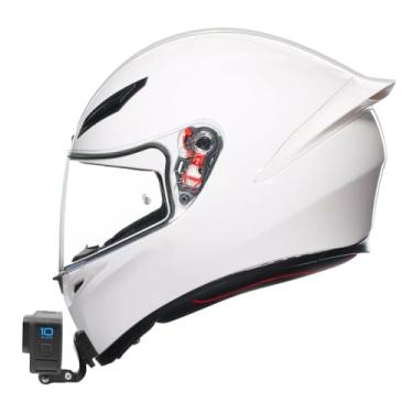 Imagem de Kits de montagem de queixo AGV K1S feitos para capacete K1 S Kit de montagem de câmera de fibra de carbono Patch de rolamento de carga suporte de câmera ajustável compatível com câmeras de ação GoPro