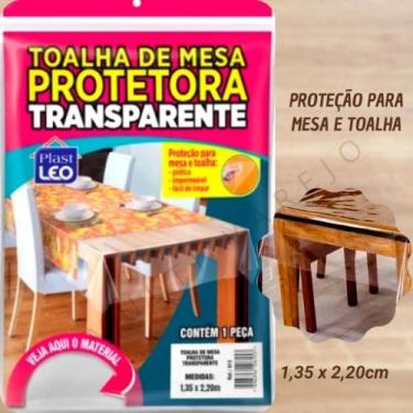 Imagem de Toalha de Mesa Plástica Protetora Transparente - Plast Leo