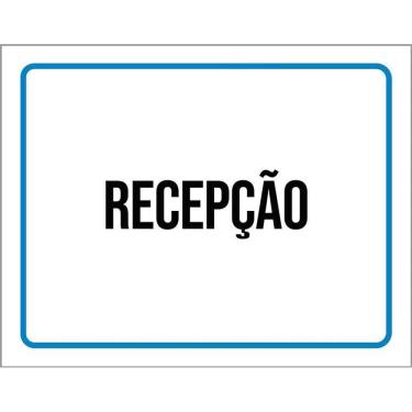 Imagem de Placa Ambiente Sinalização Setor Recepção 27X35