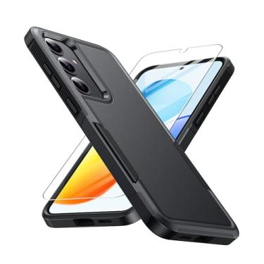 Imagem de FNTCASE Capa para Samsung Galaxy S24-Plus: Capa protetora para celular de camada dupla à prova de choque | Proteção à prova de quedas de grau militar | Capas rígidas robustas texturizadas híbridas