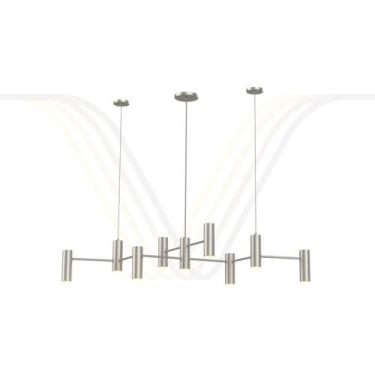 Imagem de Pendente Lustre Luminária Tubo Sharp - Luzes do Vale, Champanhe