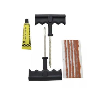 Imagem de Kit Reparo De Pneu s/ Câmara Abs Carro Moto Bike 8 Pçs