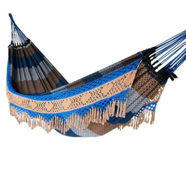 Imagem de Rede De Descanso Dormir Casal Luxuosa Gigante (AZUL CARAMELO)