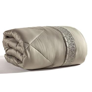 Imagem de EDREDOM CHATEAU VERSAILLES - CINZA REAL - CETIM 400 FIOS - CASAL 220X240