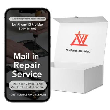 Imagem de LW Serviço de reparo com tela original para iPhone 13 Pro Max (6,7 polegadas) tela de substituição LCD Display Touch digitalizador montagem + serviço de instalação por correio
