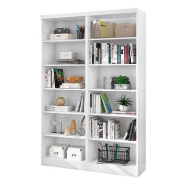Imagem de Livreiro Multiuso Branco Kit com 2 - FdECOR - Qmovi