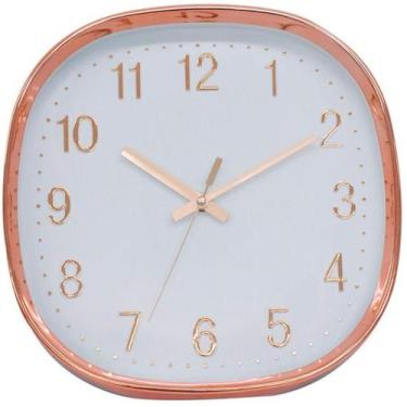 Imagem de Relógio Parede Rosê 29.5X29.5Cm - Tasco