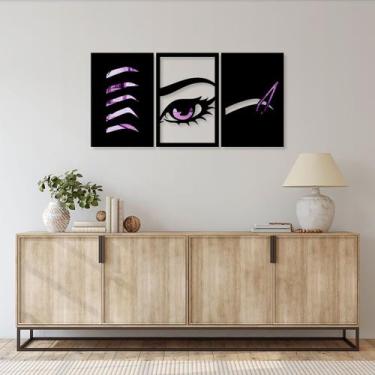 Imagem de Quadros Designer de Sobrancelhas Roxo - Inove Papéis de Parede
