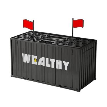 Imagem de NEXTAKE Cofre inteligente de moedas, cofrinho em forma de contêiner, máquina automática de reconhecimento e contagem de dinheiro com visor LCD (preto)