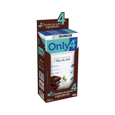 Imagem de Kit com 6 Tabletes de Chocolate 70% Cacau Com Flor de Sal de 70g cada - Only4