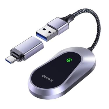 Imagem de Xylois Adaptador Sem Fio 2 Em 1 Para Carplay E Android Auto, Wi-Fi De Banda Dupla De 5 Ghz E Dongle Bluetooth, Compatível Com Mais De 800 Modelos De Carros (2016+), Plug & Play Para Uma Experiência