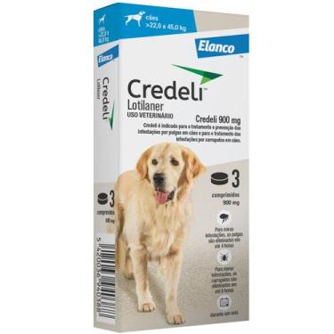 Imagem de Antipulgas e Carrapatos Credeli 900 mg 22 a 45 kg Cães - Elanco