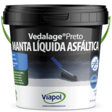 Imagem de Manta Líquida Asfáltica Vedalage Preto 3,6 Kilos - V0317896 - VIAPOL