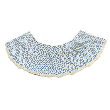 Imagem de 20 sacos de presente planos decorativos de 12,7 x 17,8 cm - padrão de treliça azul em sacos kraft marrons - para vendas/petiscos/festas, biscoitos/presentes - N'icePackaging