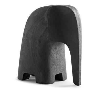 Imagem de Escultura Decorativa Elefante em Poliresina Preto 18,5x8,5cm