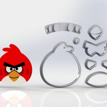 Imagem de Cortador Angry Birds Red Modular Tamanho 5Cm