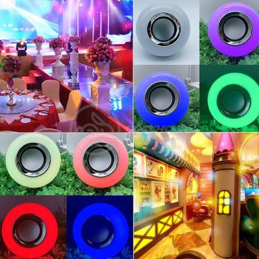 Imagem de Lâmpada Led 12W E27 Rgb Colorida Com Caixa De Som Bluetooth