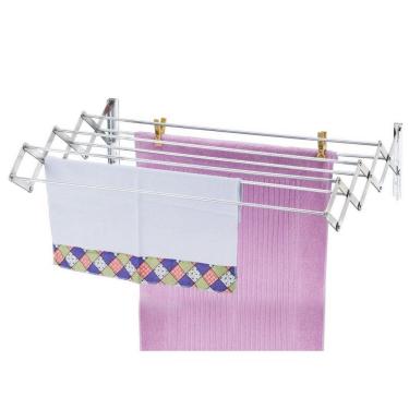 Imagem de Varal De Parede Sanfona Utimil Em Alumínio 80 Cm Alumínio