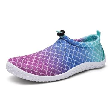 Imagem de WateLves Water Shoes – Meias femininas masculinas multiuso para natação e ioga com fivela ajustável e sola grossa para uso interno e externo, Escala, 36/38 BR