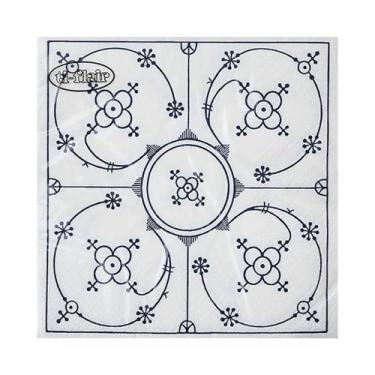 Imagem de Guardanapo de Papel com Design de Flores Azuis Ti-flair 24x24cm