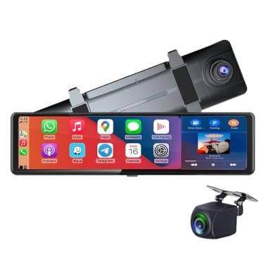 Imagem de A ANTCAM Tela Carplay Sem Fio 11,26" 4K Fhd, Espelho Retrovisor, Gravador De Direção Com Assistente Voz, Airplay E Android Auto, 2 Câmeras, Monitor Estacionamento, Compatível 99% Dos Carros (Câmera