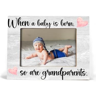 Imagem de XDFVL Porta-retrato para avós, presentes para novos avós pela primeira vez 2025, porta-retrato 10 x 15 cm
