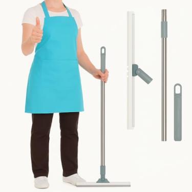 Imagem de Rodo de Silicone Para Limpeza de Piso Vidros Com Gancho Secos e Molhados Uso Duplo Vassoura Mágica